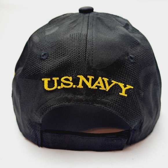Retro Vintage Style Naval Special Warfare Seal Team Black Camo Hat Cap U.S. Navy - Picture 2 of 4